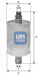 UFI 31.575.00 Fuel filter Filter Insert