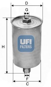Original UFI Fuel filters 31.594.00 for AUDI 80