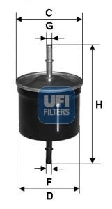 UFI 31.624.00 Fuel filter E7DZ 9155 A