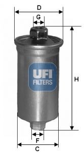Original 31.699.00 UFI Fuel filter RENAULT