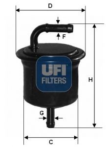 UFI 31.716.00 Fuel filter 23300-87214