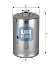 Original UFI Inline fuel filter 31.814.00 for VOLVO 760
