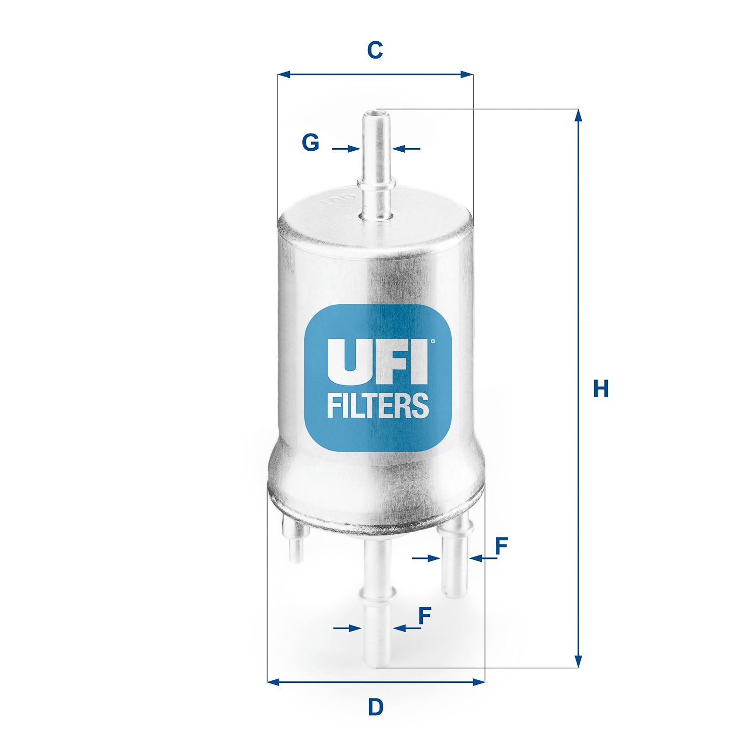 31.832.00 Fuel filter 31.832.00 UFI Filter Insert, 8mm, 8mm