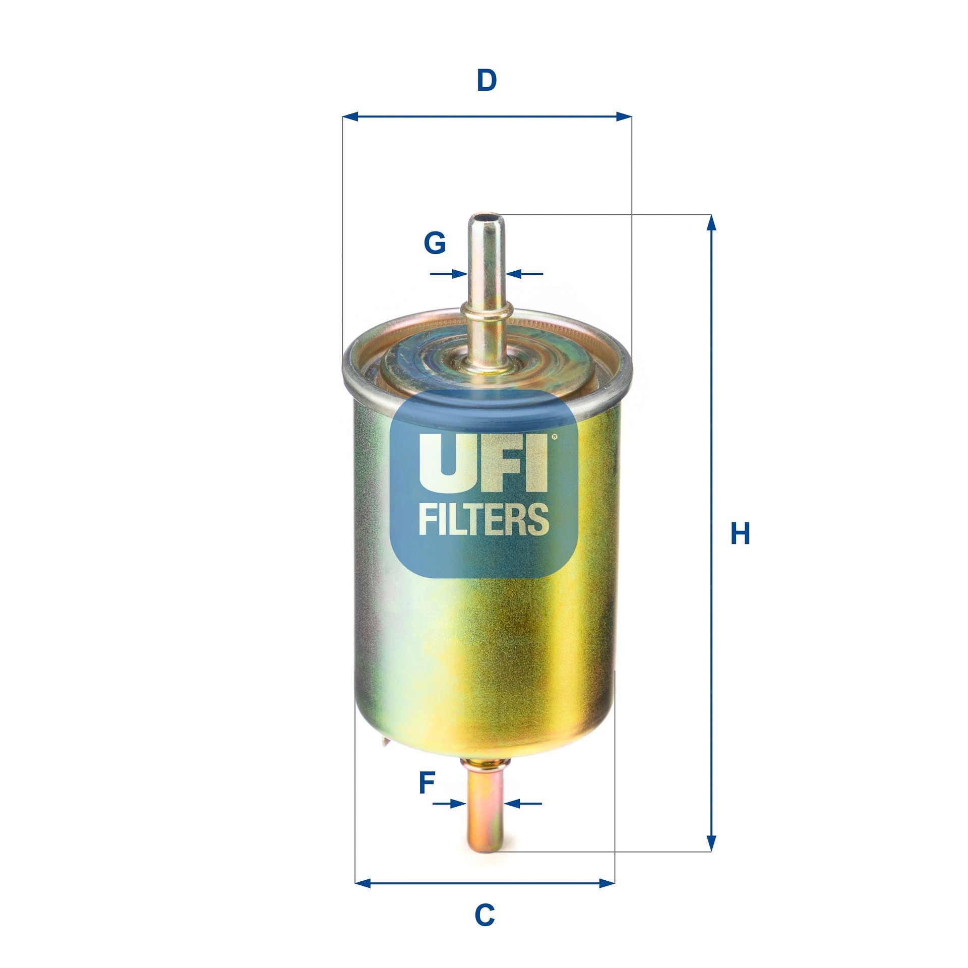 UFI 31.850.00 Fuel filter Filter Insert, 8mm, 8mm