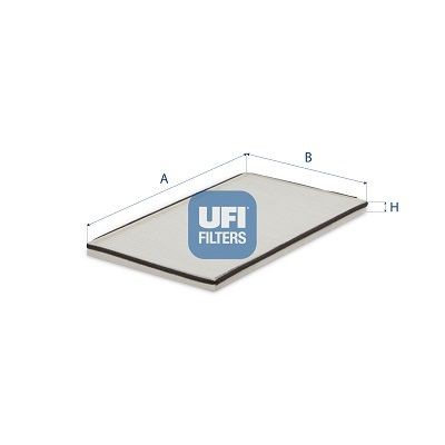 UFI Particulate Filter, 341 mm x 193 mm x 17 mm Width: 193mm, Height: 17mm, Length: 341mm Cabin filter 53.001.00 buy