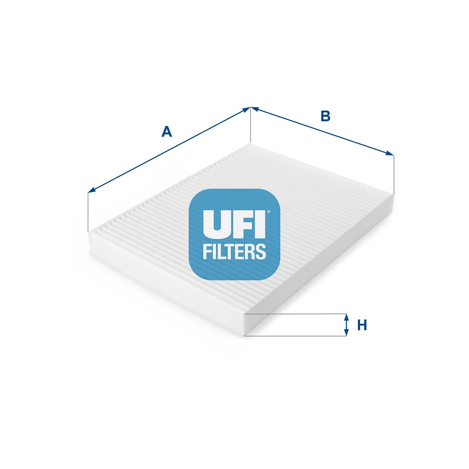UFI 53.006.00 Air conditioner filter Particulate Filter, 276 mm x 206 mm x 25 mm