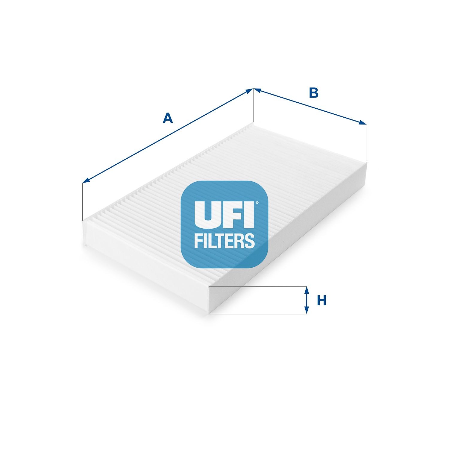 UFI 53.023.00 Pollen filter Particulate Filter, 290 mm x 160 mm x 30 mm