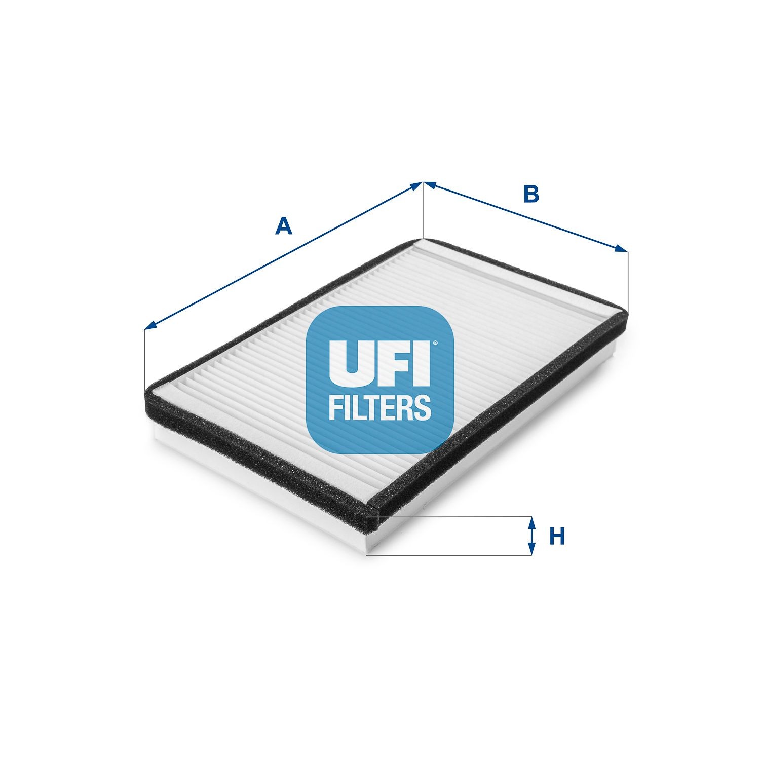 UFI 53.033.00 Pollen filter Particulate Filter, 274 mm x 160 mm x 35 mm