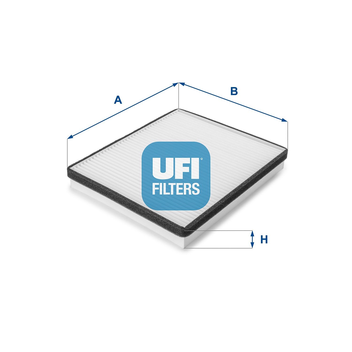 UFI Particulate Filter, 234 mm x 201 mm x 31 mm Width: 201mm, Height: 31mm, Length: 234mm Cabin filter 53.057.00 buy