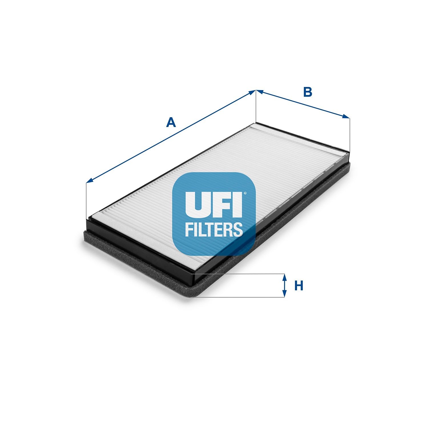 UFI Particulate Filter, 377 mm x 165 mm x 27,5 mm Width: 165mm, Height: 27,5mm, Length: 377mm Cabin filter 53.059.00 buy