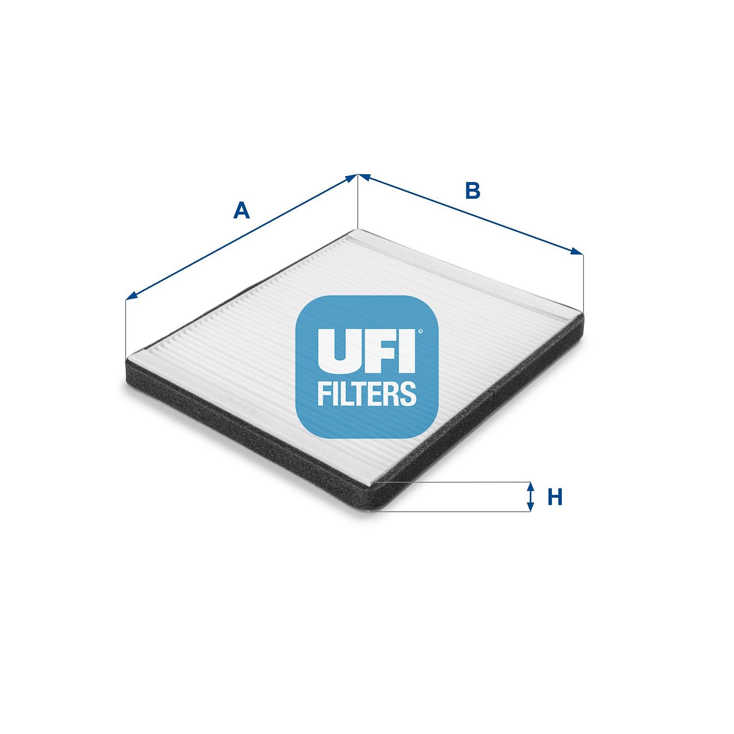 UFI 53.075.00 Pollen filter Particulate Filter, 228 mm x 196,5 mm x 17 mm