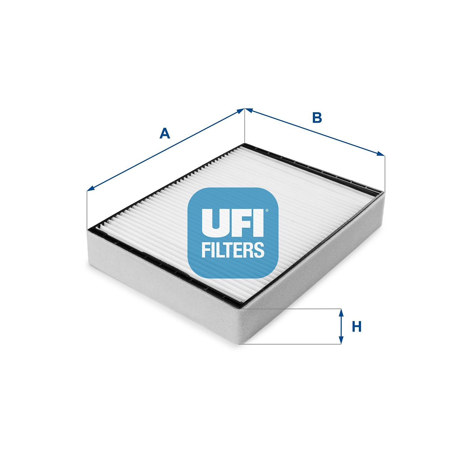UFI Particulate Filter, 262 mm x 197 mm x 38 mm Width: 197mm, Height: 38mm, Length: 262mm Cabin filter 53.077.00 buy