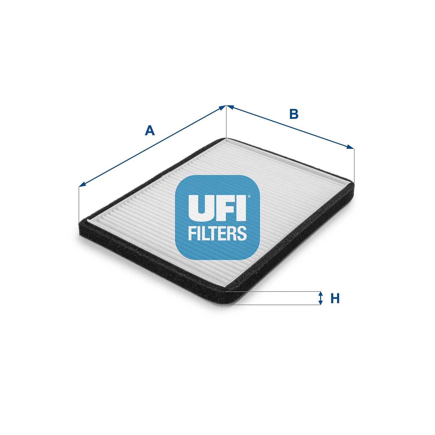 UFI 53.083.00 Pollen filter Particulate Filter, 250 mm x 189 mm x 17 mm