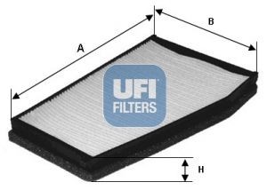 UFI 53.085.00 Pollen filter Particulate Filter, 198 mm x 241 mm x 24 mm