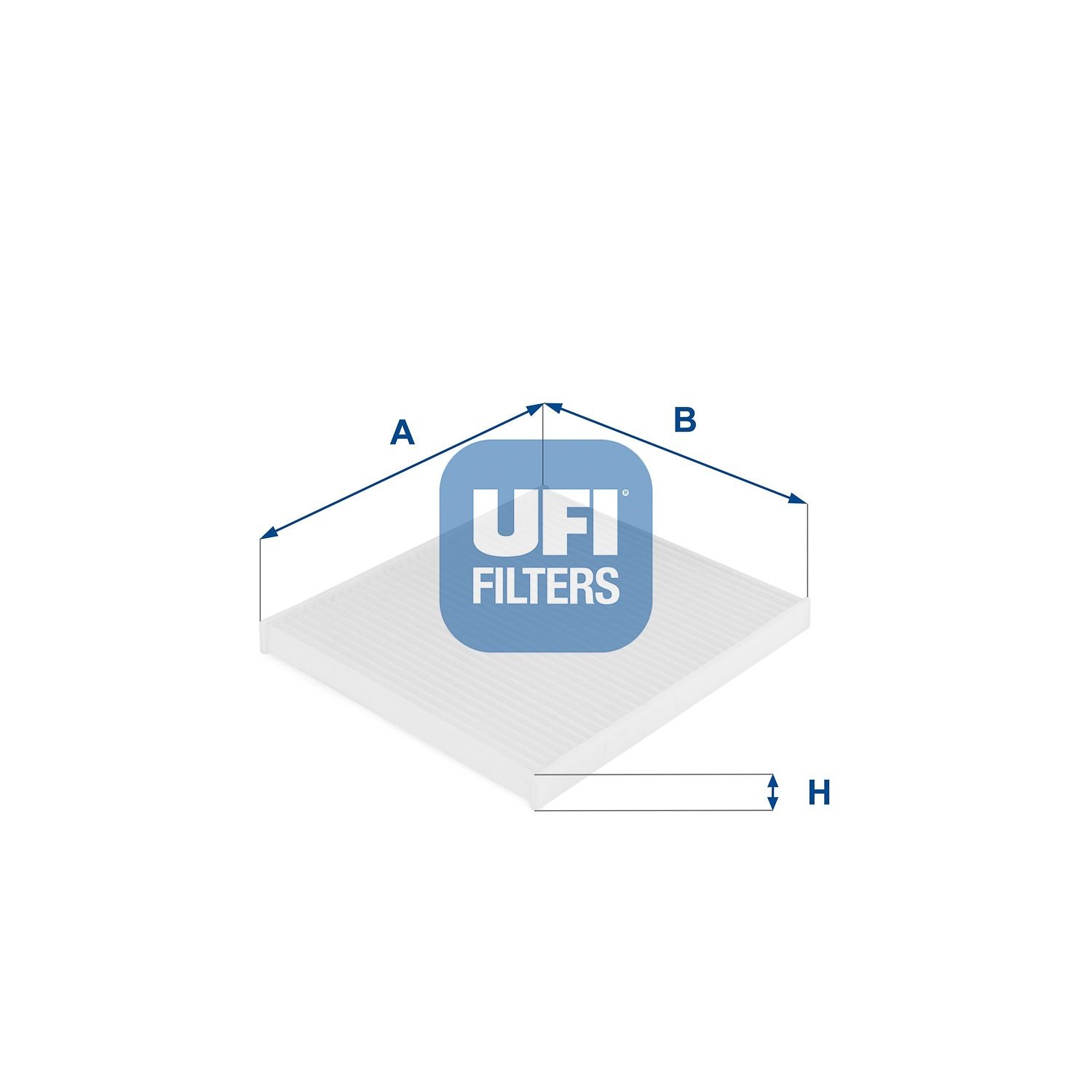 UFI 53.088.00 Air conditioner filter Particulate Filter, 203 mm x 177 mm x 17 mm