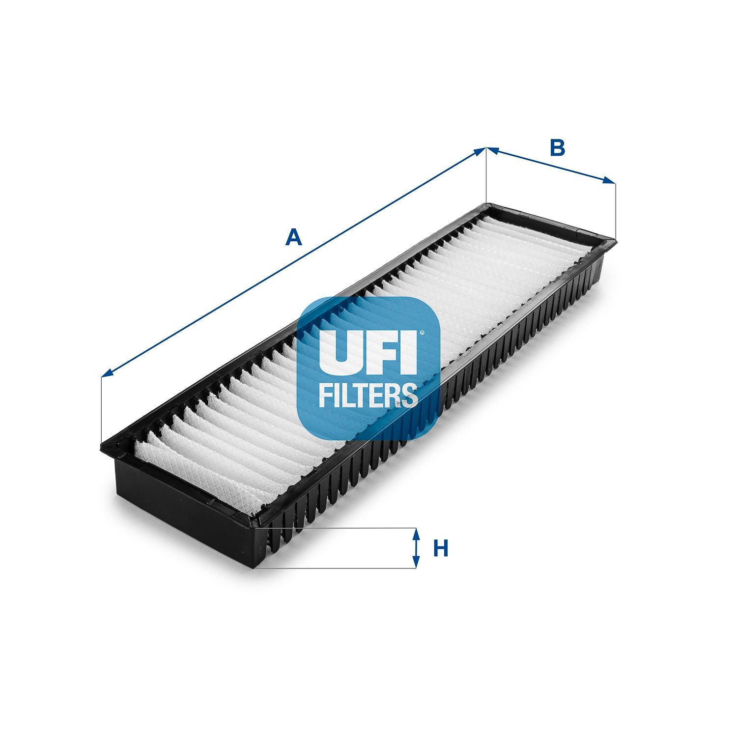 UFI Particulate Filter, 473 mm x 120 mm x 34 mm Width: 120mm, Height: 34mm, Length: 473mm Cabin filter 53.101.00 buy