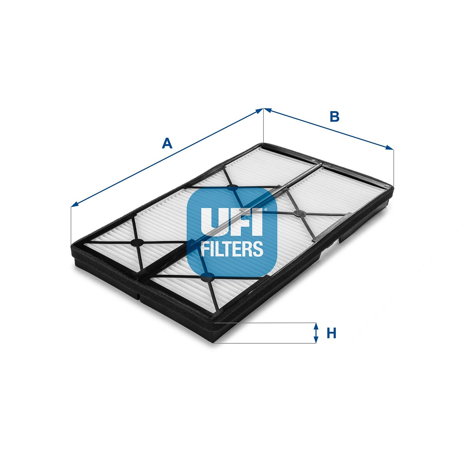 UFI Particulate Filter, 368 mm x 210 mm x 27 mm Width: 210mm, Height: 27mm, Length: 368mm Cabin filter 53.114.00 buy