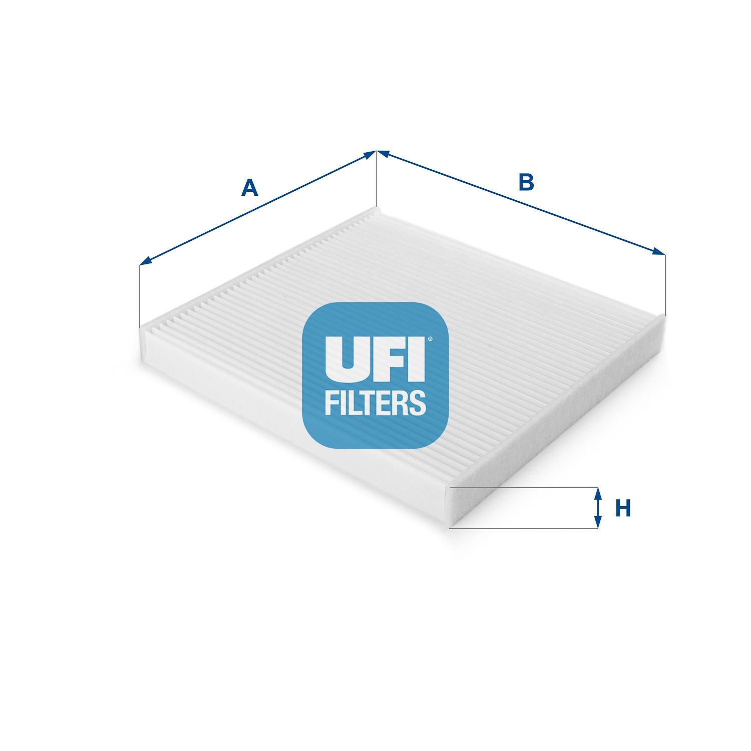 UFI 53.130.00 Pollen filter Particulate Filter, 250 mm x 235 mm x 25 mm