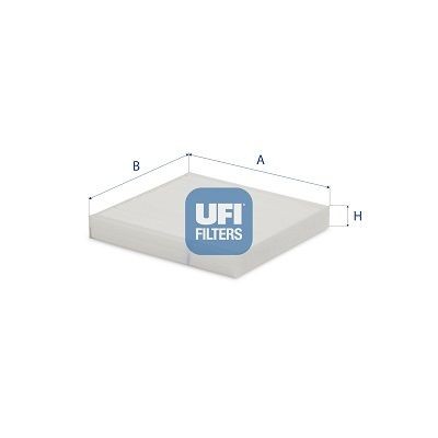 UFI Particulate Filter, 205 mm x 210 mm x 30 mm Width: 210mm, Height: 30mm, Length: 205mm Cabin filter 53.160.00 buy