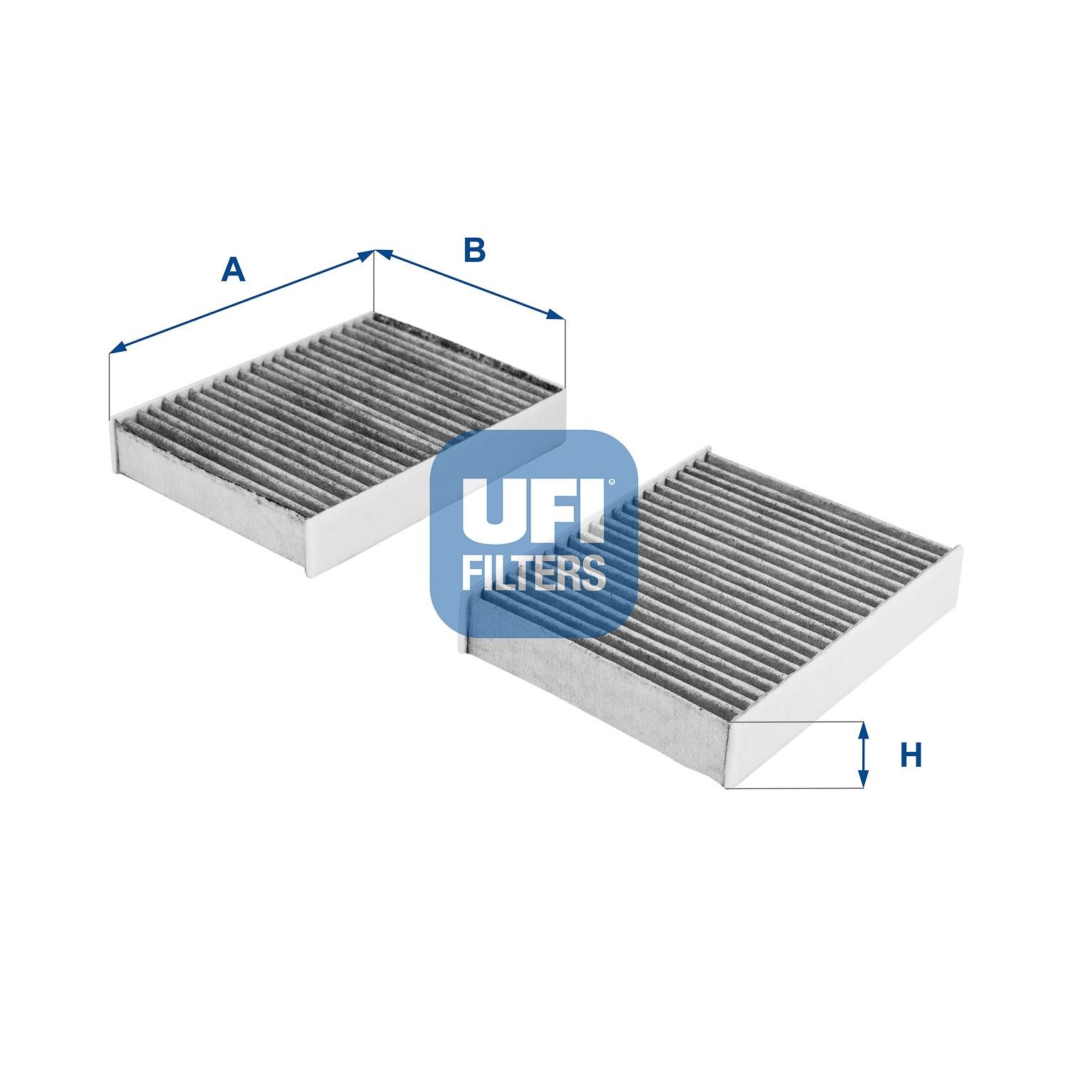 54.104.00 Air con filter 54.104.00 UFI Activated Carbon Filter, 175 mm x 139 mm x 30 mm