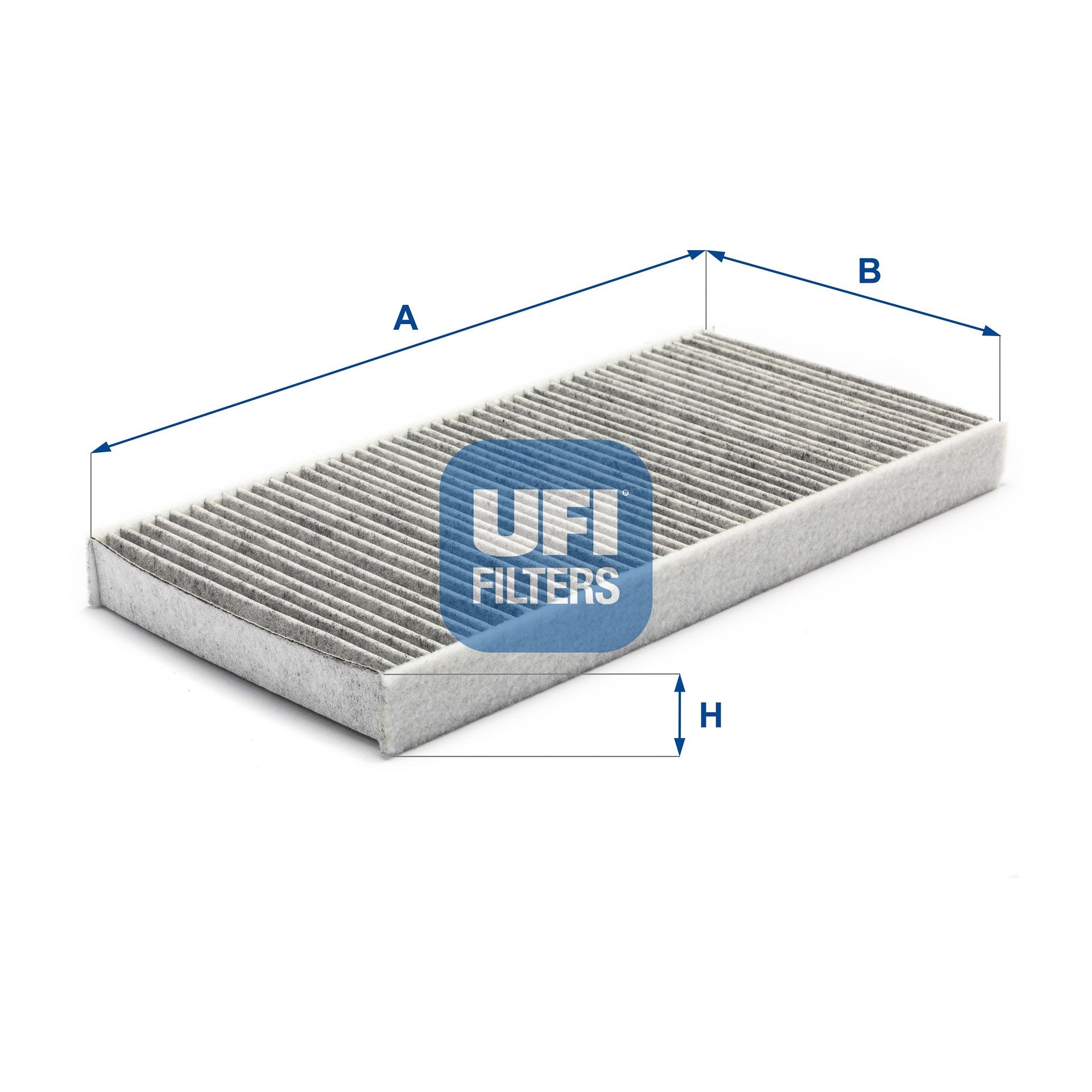 UFI Activated Carbon Filter, 350 mm x 160 mm x 30 mm Width: 160mm, Height: 30mm, Length: 350mm Cabin filter 54.106.00 buy