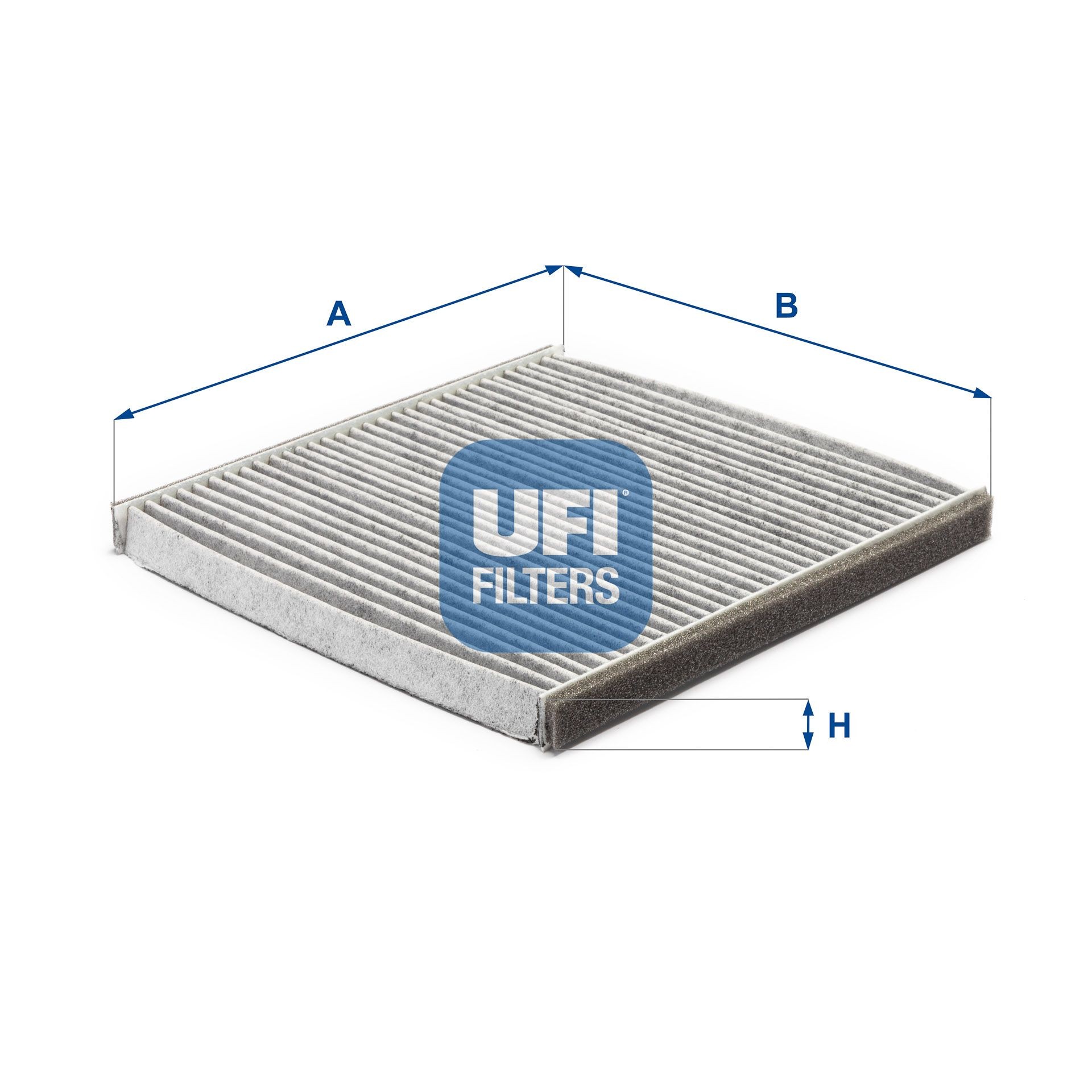 UFI Activated Carbon Filter, 213 mm x 206,5 mm x 18 mm Width: 206,5mm, Height: 18mm, Length: 213mm Cabin filter 54.117.00 buy