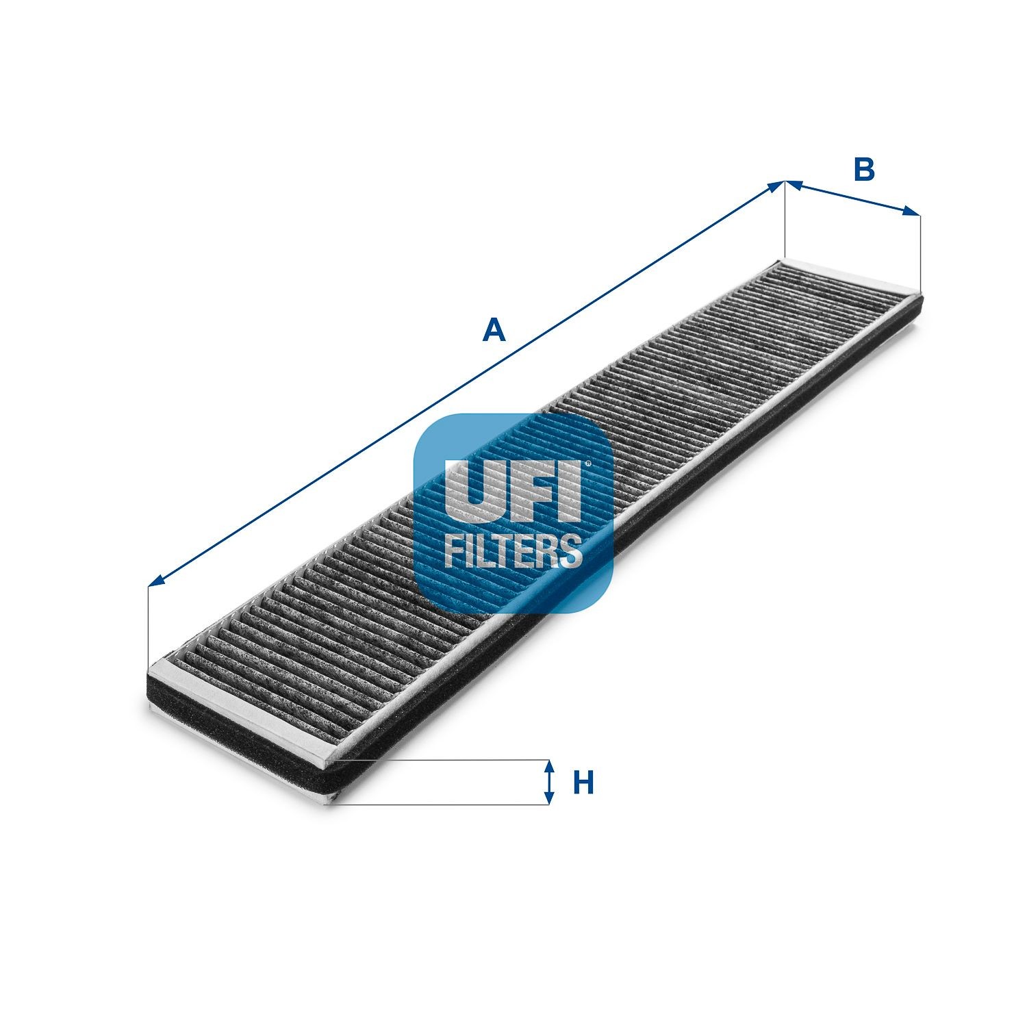 UFI 54.121.00 Pollen filter Activated Carbon Filter, 662 mm x 96,5 mm x 21 mm