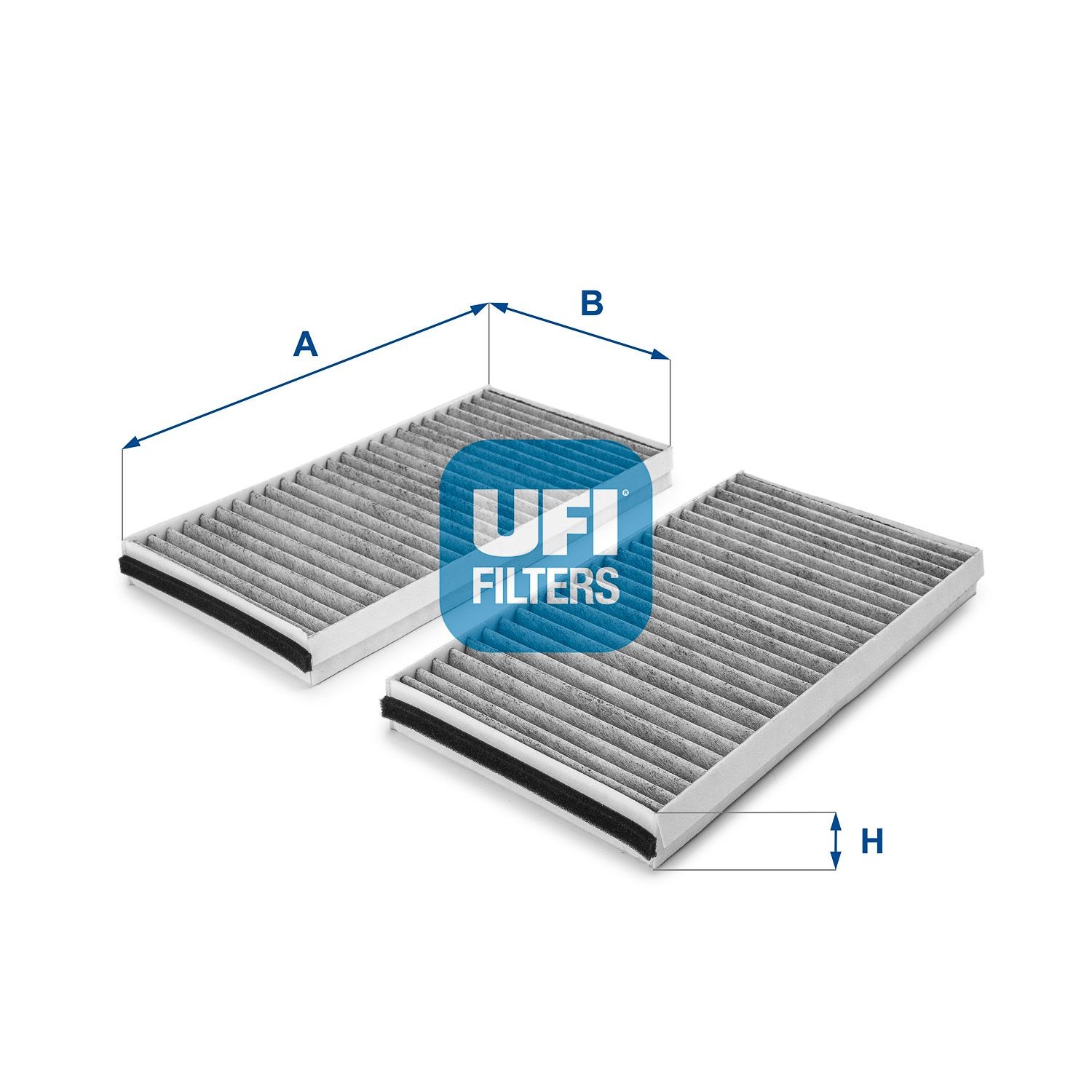 UFI 54.127.00 Air conditioner filter Activated Carbon Filter, 327 mm x 180 mm x 30 mm