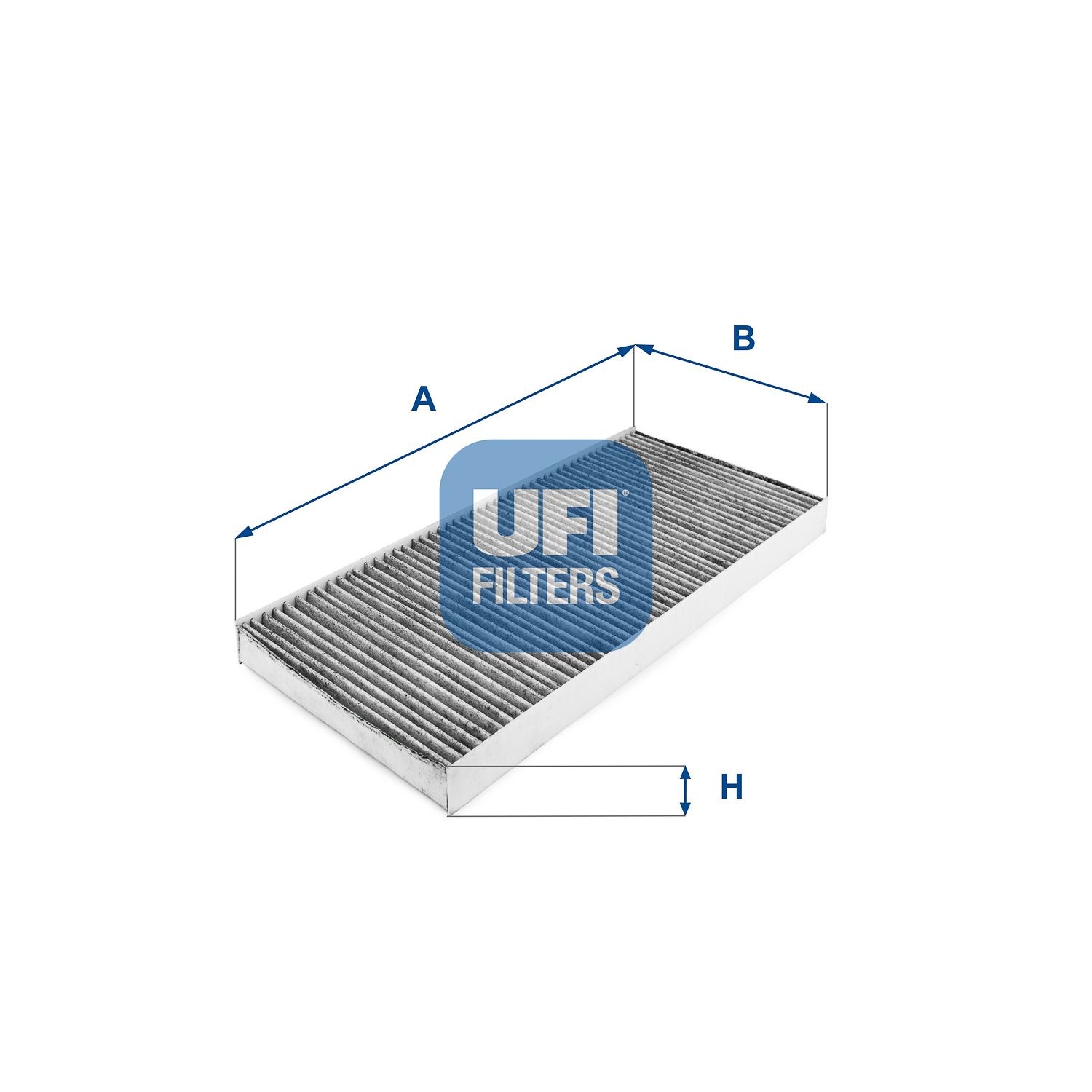 UFI 54.146.00 Pollen filter Activated Carbon Filter, 395 mm x 183 mm x 32 mm