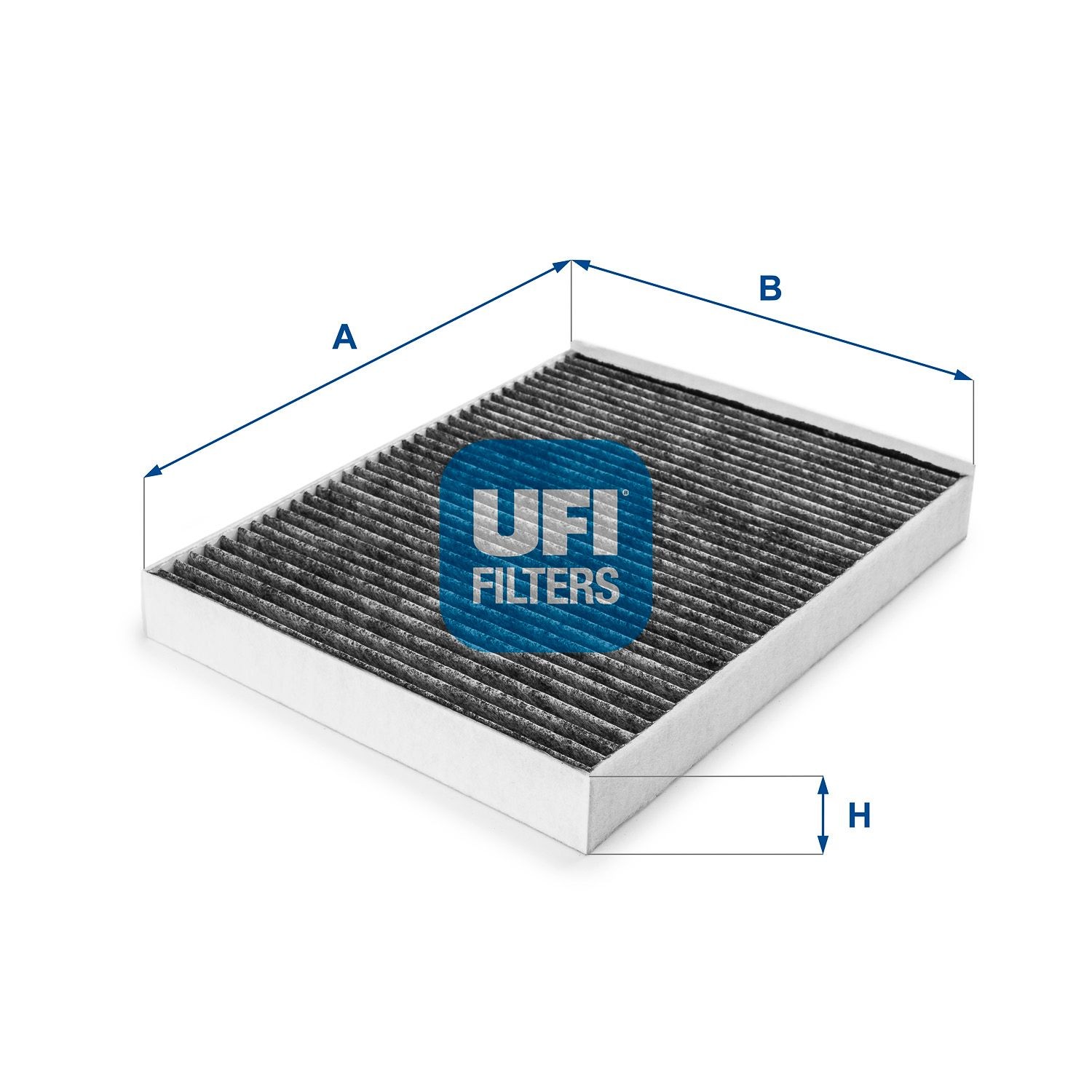 54.148.00 UFI Pollen filter AUDI Activated Carbon Filter, 275 mm x 218 mm x 36 mm