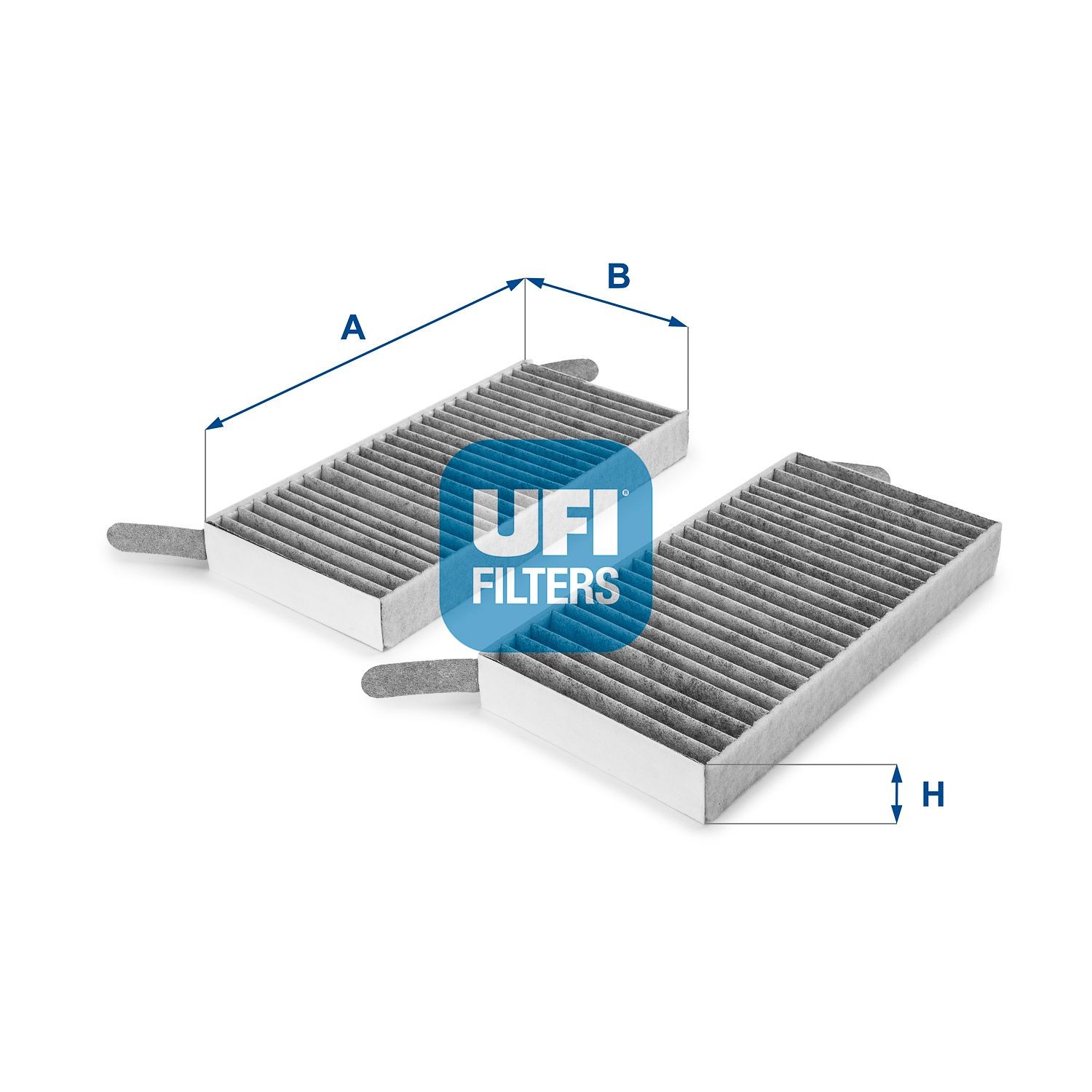 UFI Activated Carbon Filter, 266 mm x 132 mm x 31 mm Width: 132mm, Height: 31mm, Length: 266mm Cabin filter 54.173.00 buy