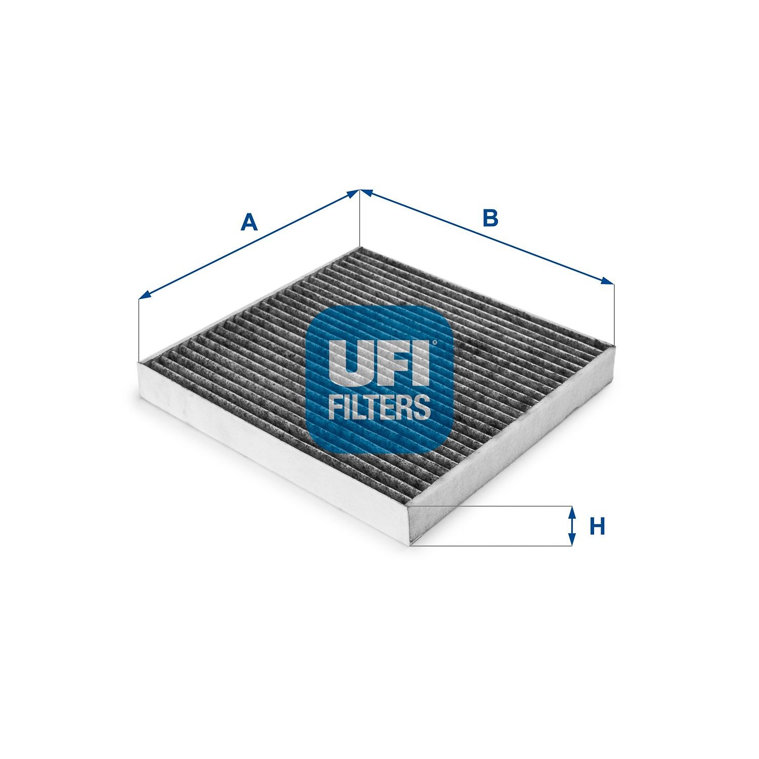 UFI Activated Carbon Filter, 214 mm x 214 mm x 25 mm Width: 214mm, Height: 25mm, Length: 214mm Cabin filter 54.176.00 buy
