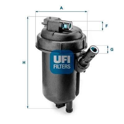 UFI 55.152.00 originální OPEL ZAFIRA 2017 Palivový filtr Vložka filtru, 10mm, 10mm