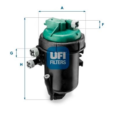 Original UFI Fuel filters 55.173.00 for FIAT PANDA