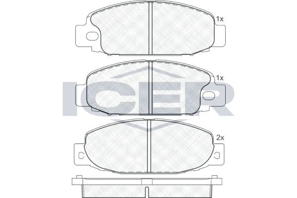 ICER Axle Vers.: Front Height: 51,8mm, Width: 140,2mm, Thickness: 18mm Brake pads 141207 buy