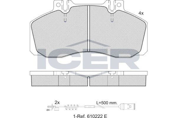 29065 ICER incl. wear warning contact, Axle Vers.: Front & Rear Height: 85,6mm, Width: 174,8mm, Thickness: 22mm Brake pads 151080-110 buy