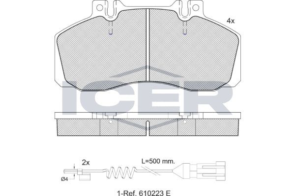 151080-111 ICER Bremsbeläge für ASKAM (FARGO/DESOTO) online bestellen