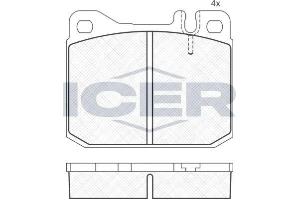 20392 ICER Axle Vers.: Front & Rear Height: 73,9mm, Width: 89,7mm, Thickness: 19mm Brake pads 151149 buy