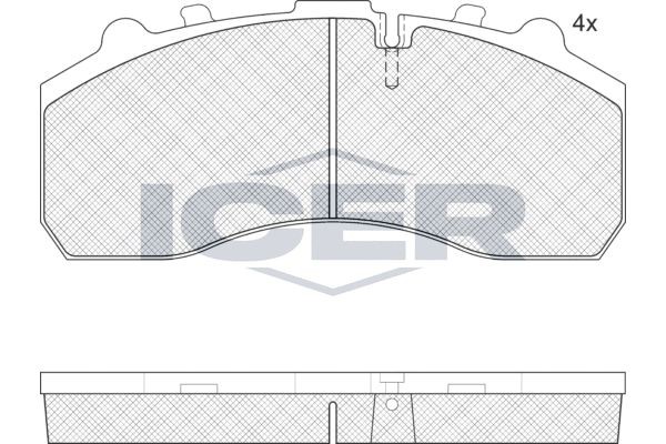 151194 ICER Brake pad set MERCEDES-BENZ Axle Vers.: Front & Rear