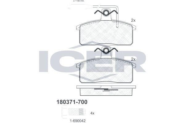 ICER 180371-700 Brake pad set SEAT experience and price