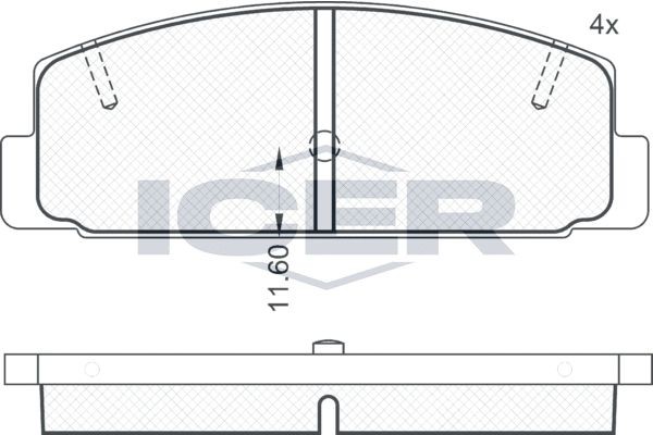 ICER 180510 Brake pad set JEEP experience and price