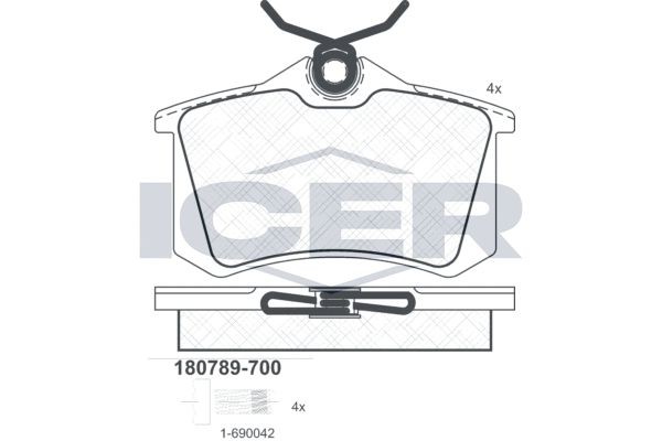 Great value for money - ICER Brake pad set 180789-700