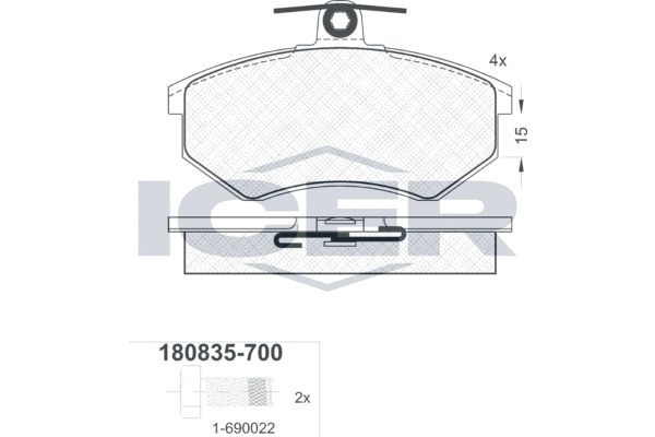 Great value for money - ICER Brake pad set 180835-700