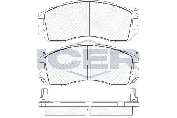 Subaru LEGACY Set of brake pads 7251333 ICER 180998 online buy