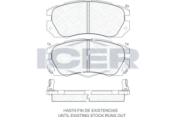 Original 180999 ICER Brake pad SUBARU