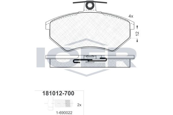 Great value for money - ICER Brake pad set 181012-700