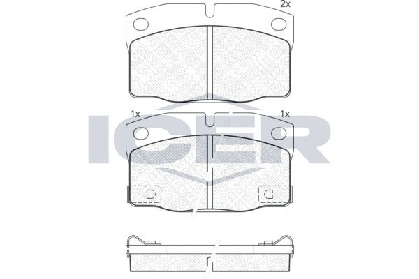 ICER 181093 Brake pad set