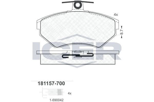 Great value for money - ICER Brake pad set 181157-700