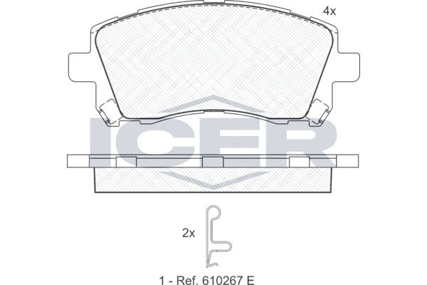 Subaru LEGACY Disk pads 7251456 ICER 181247 online buy