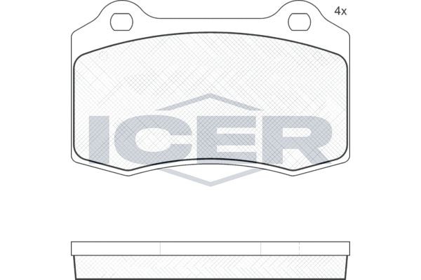 Original 181447 ICER Set of brake pads JAGUAR